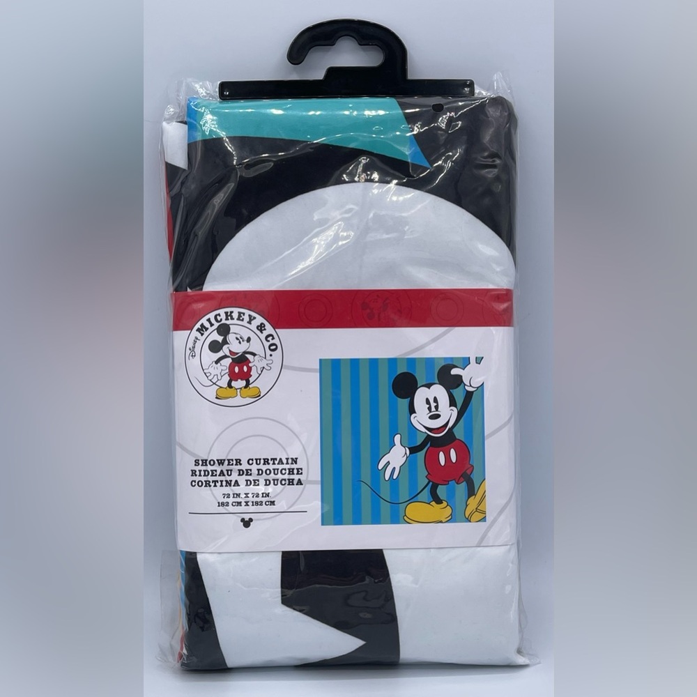 Disney Parks Mickey Mouse Shower Curtain Mickey & Co. New With Tag 72” X 72”